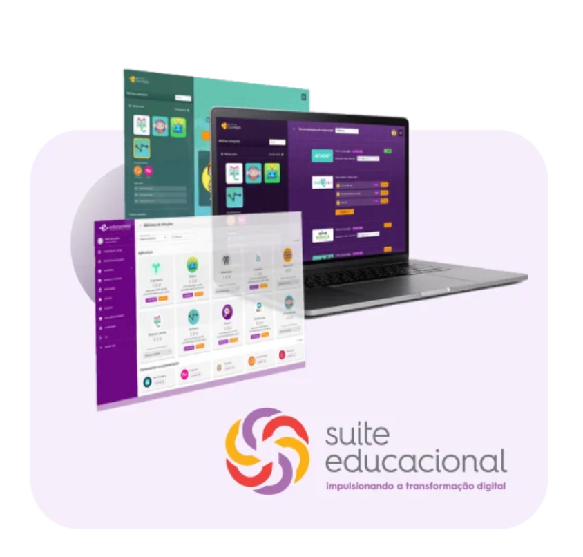 Ecossistema digital: o que é e como montar um para a escola 2 Foto comercial da plataforma educacional Suíte Educacional