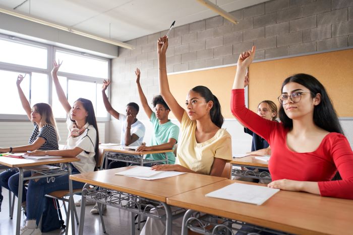 Qualidade da educação no Brasil: ranking mundial 3 Foto de alunos participativos na aula